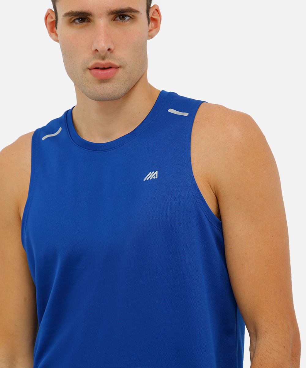 regata esportiva running masculina azul