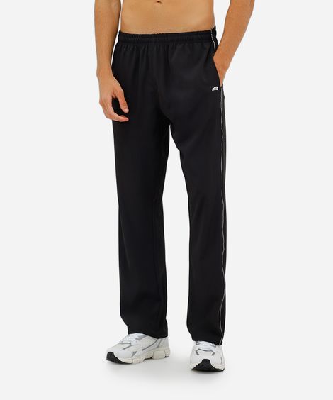calça masculina esportiva com nervuras preta