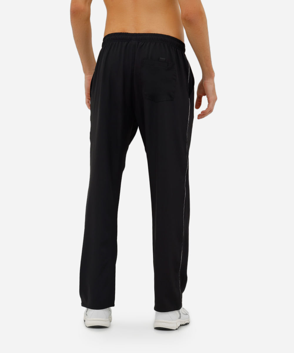 calça masculina esportiva com nervuras preta