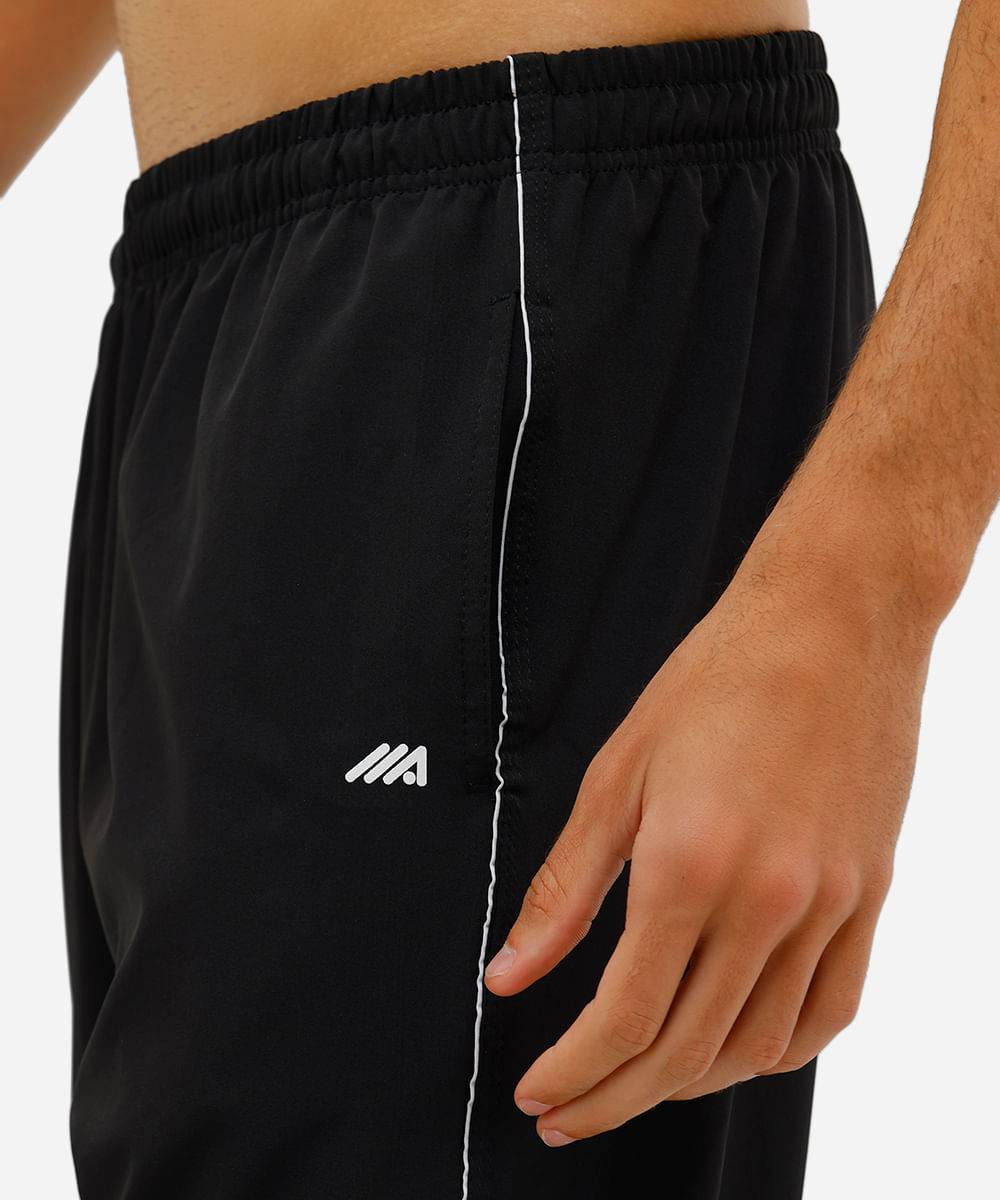 calça masculina esportiva com nervuras preta