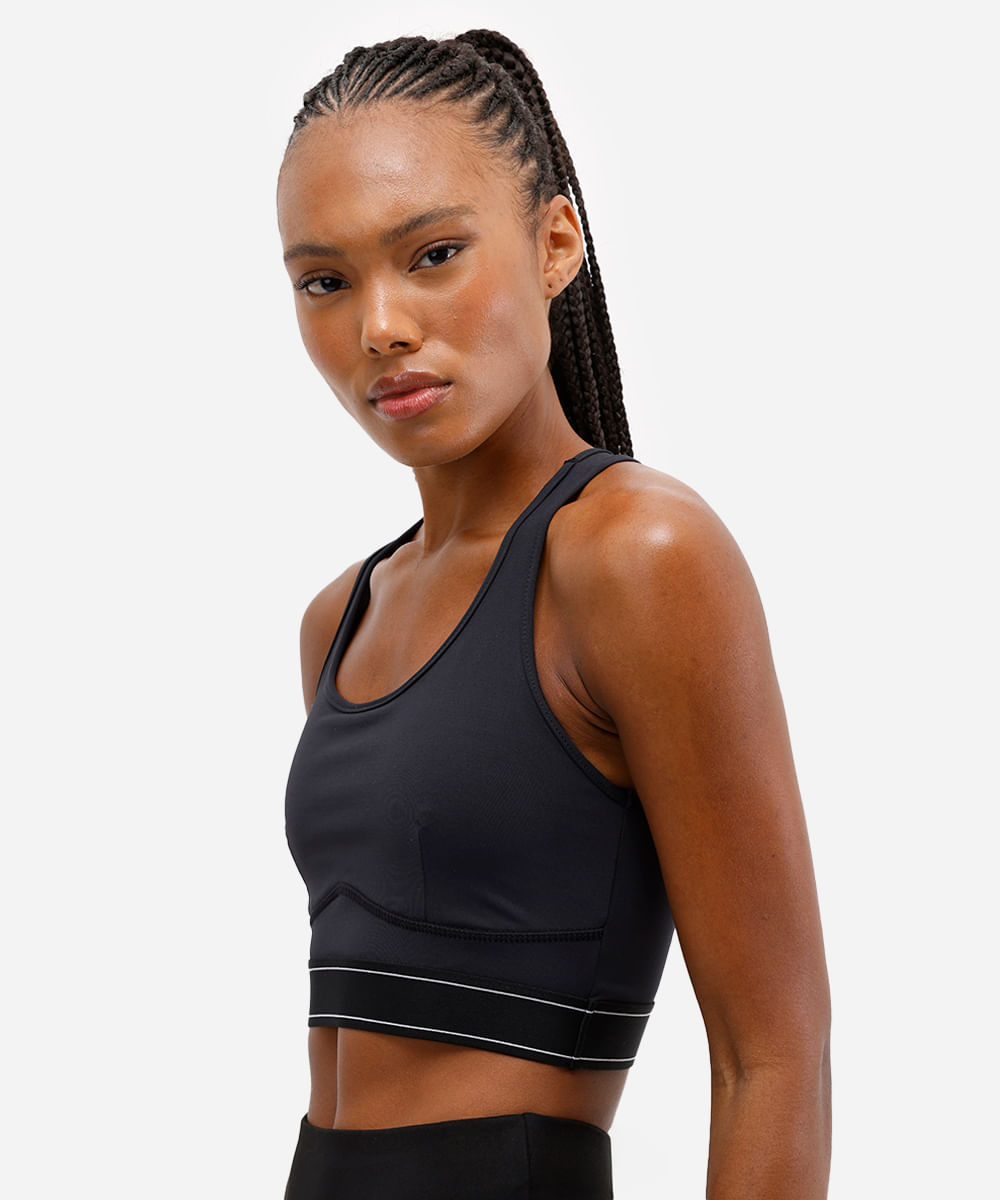 top nadador feminino esportivo preto