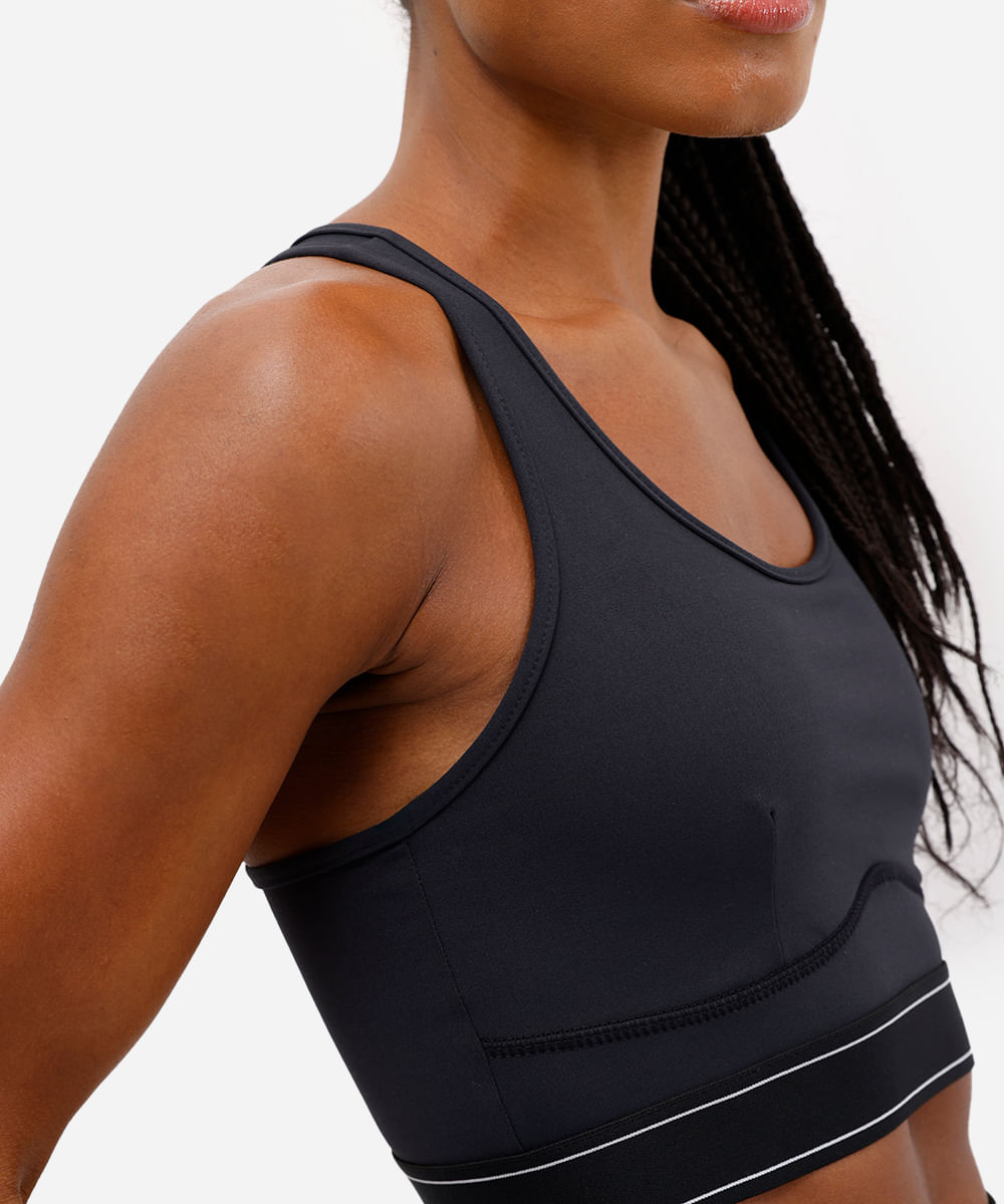 top nadador feminino esportivo preto