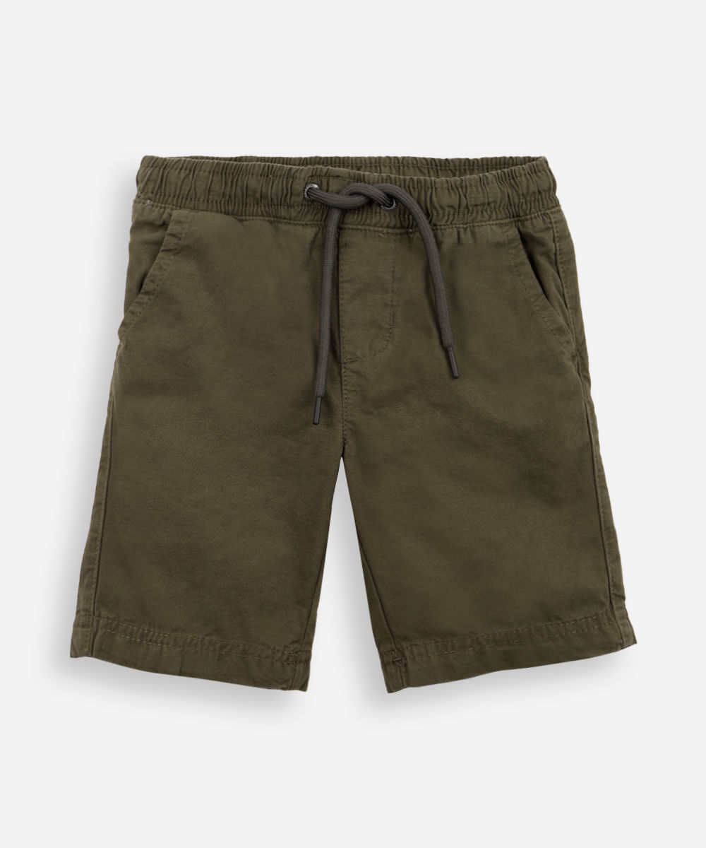 bermuda infantil sarja verde