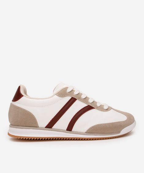 tênis casual com recortes ace vinho