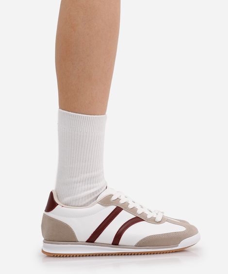 tênis casual com recortes ace vinho