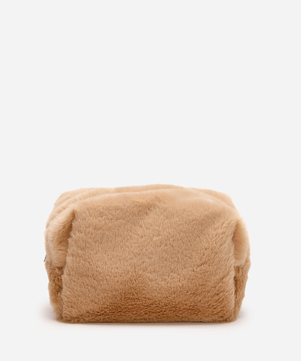 necessaire tijolo peluciada - bege