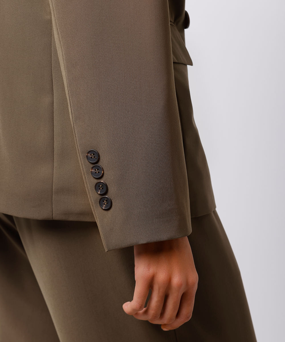 blazer feminino de alfaiataria mindset marrom