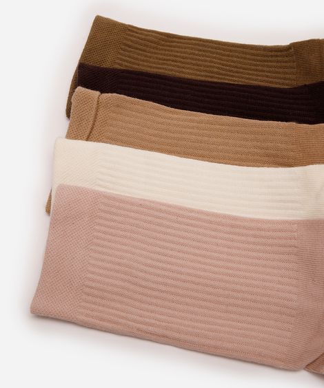 kit de 5 meias cano longo esportivo ace colorido