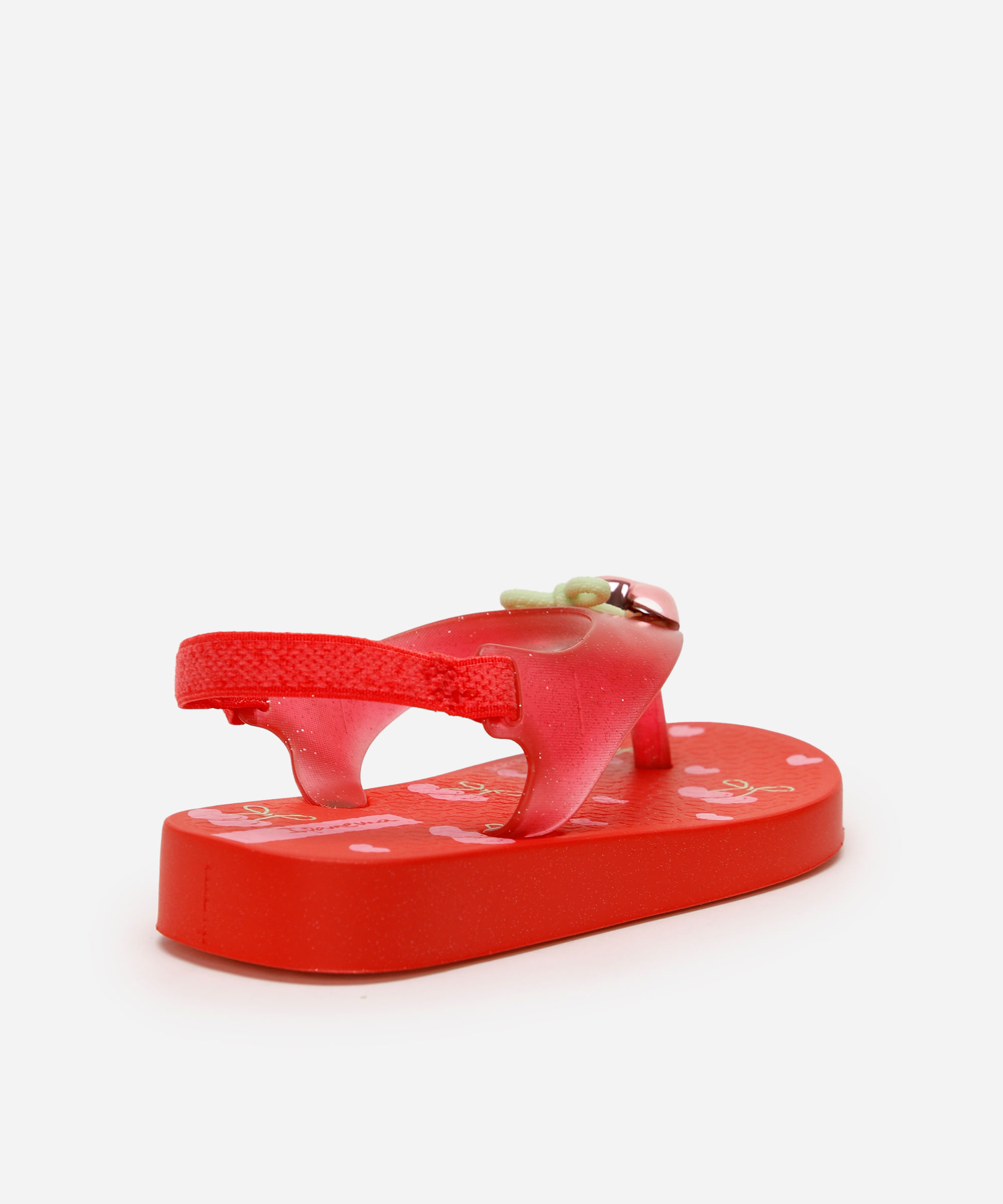 chinelo infantil ipanema com elástico vermelho
