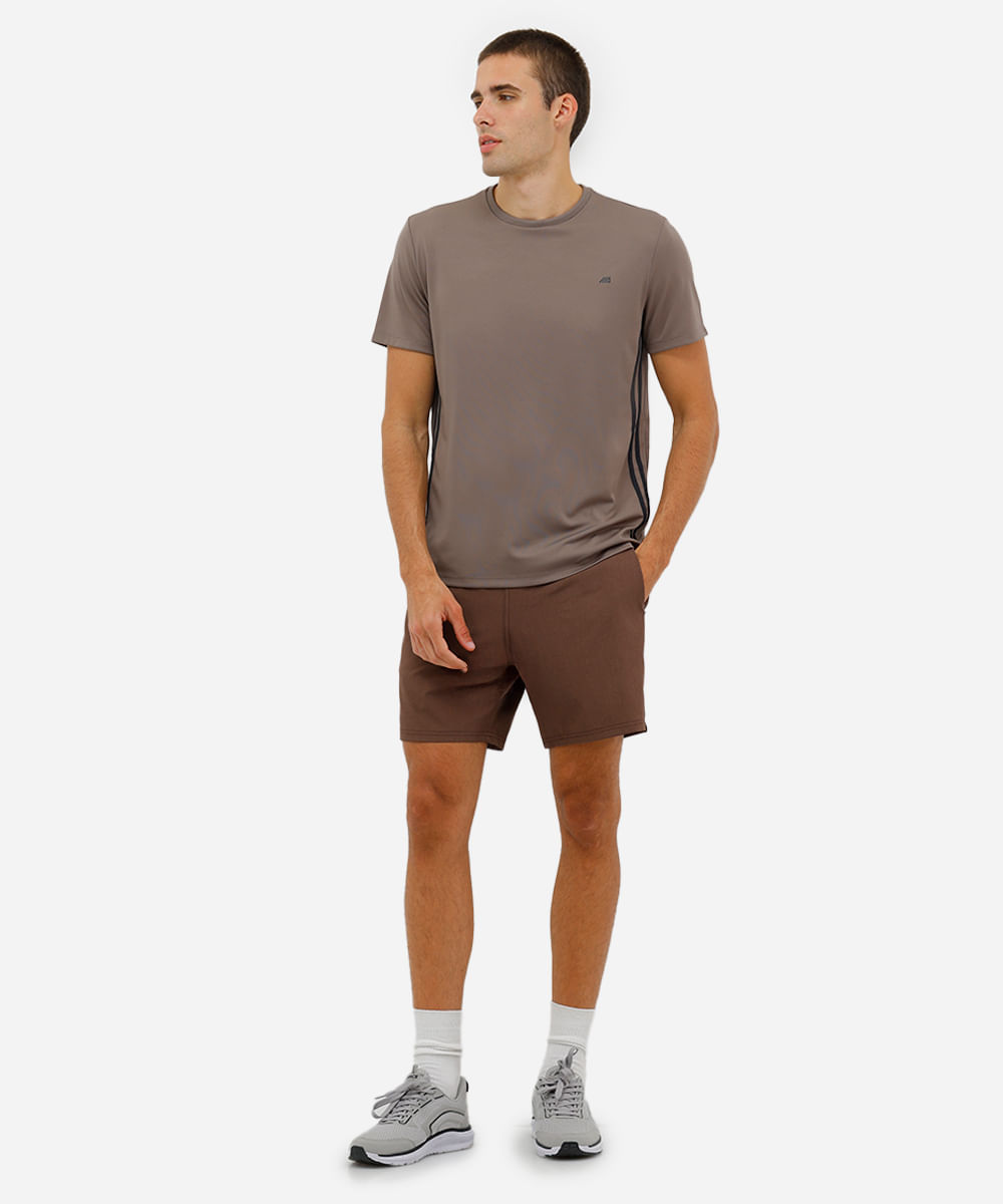 short masculino esportivo marrom