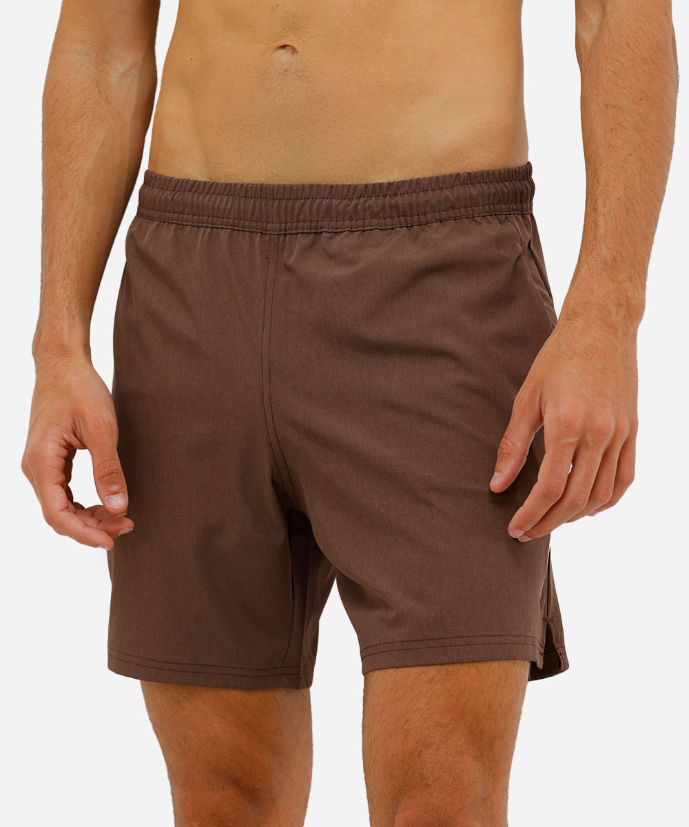 short masculino esportivo marrom