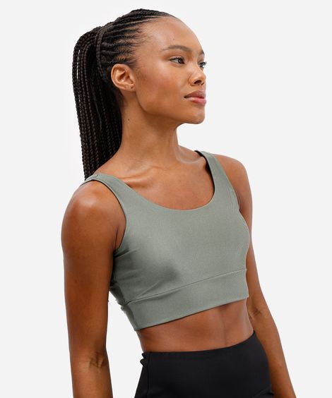 top alongado com bojo removível esportivo ace verde