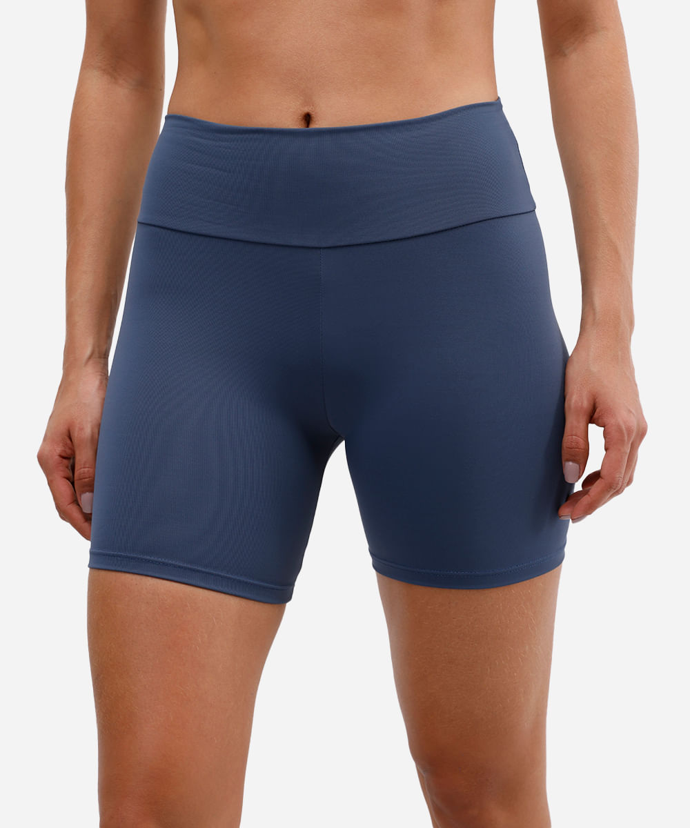 bermuda feminina esportiva azul