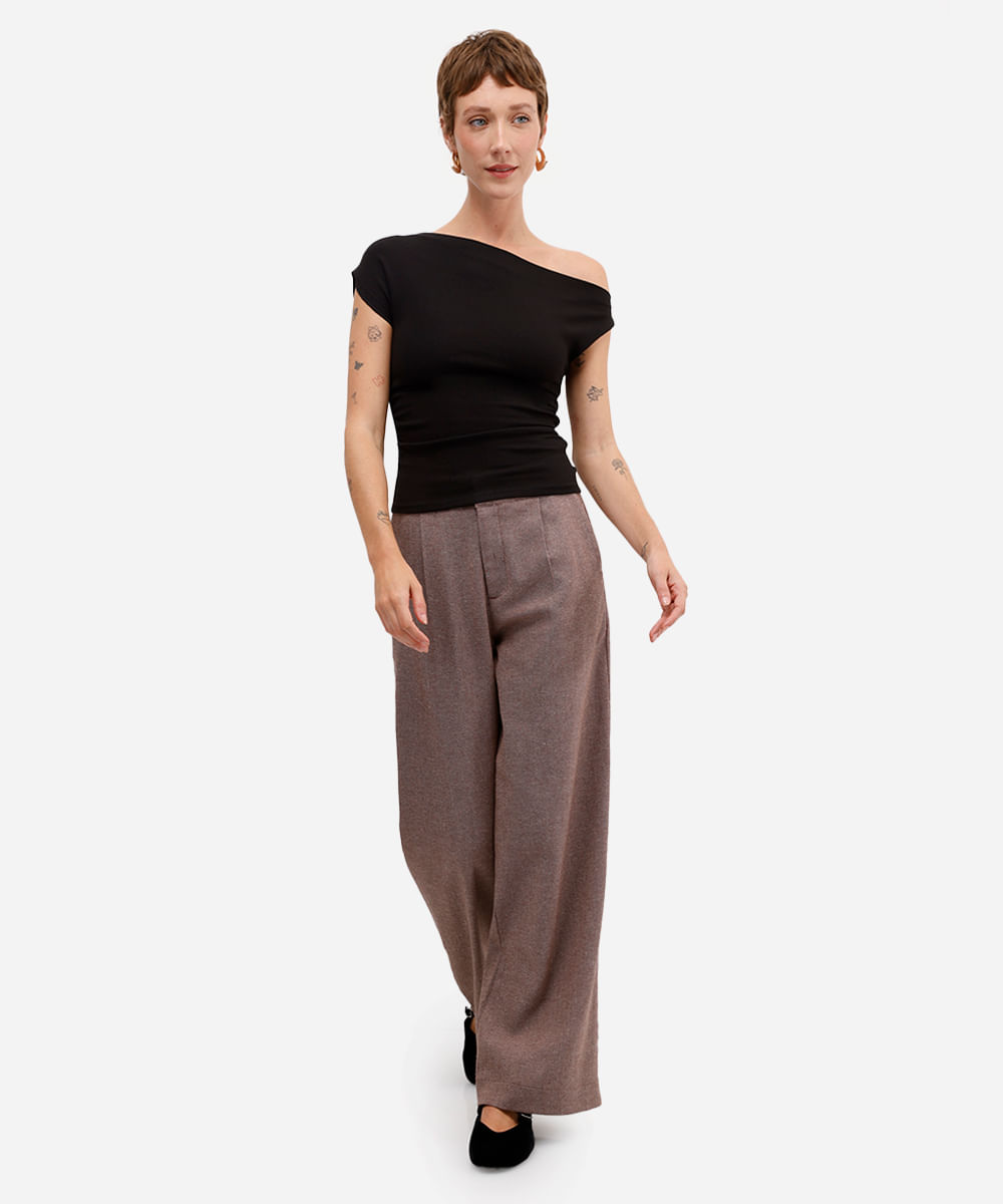 blusa feminina de algodão franzida preta