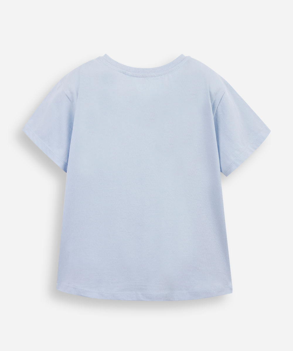 camiseta infantil de algodão bluey azul