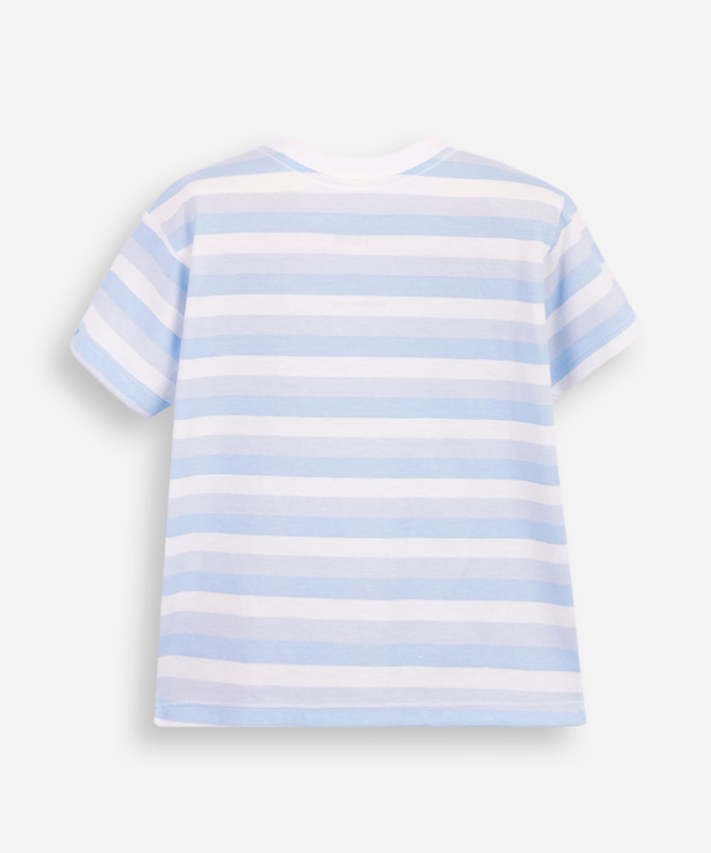 camiseta infantil listra minnie colorido