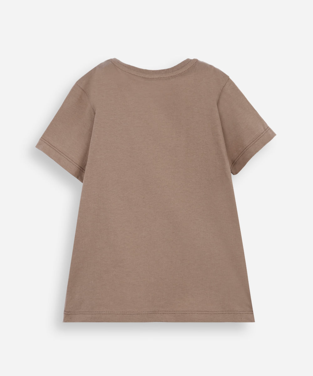 Camiseta infantil simba hakuna matata bege