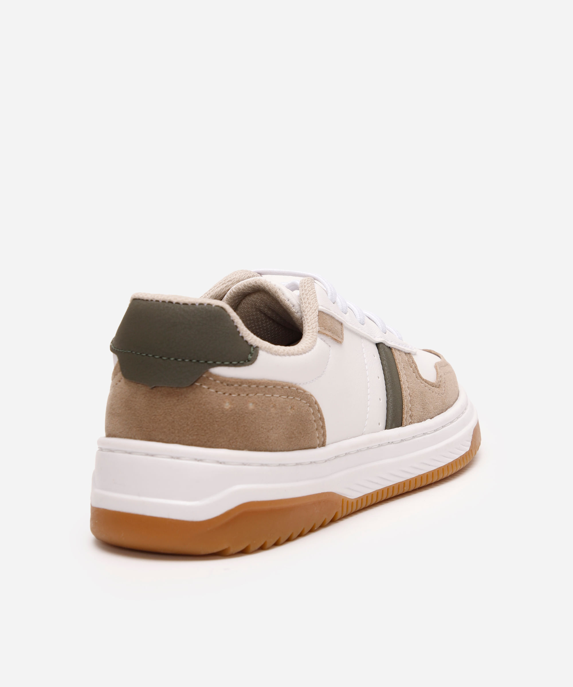 tênis infantil com recortes ace branco