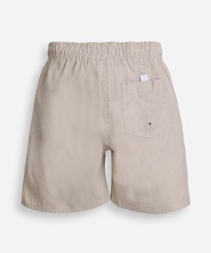 bermuda infantil com elástico e cordão bege