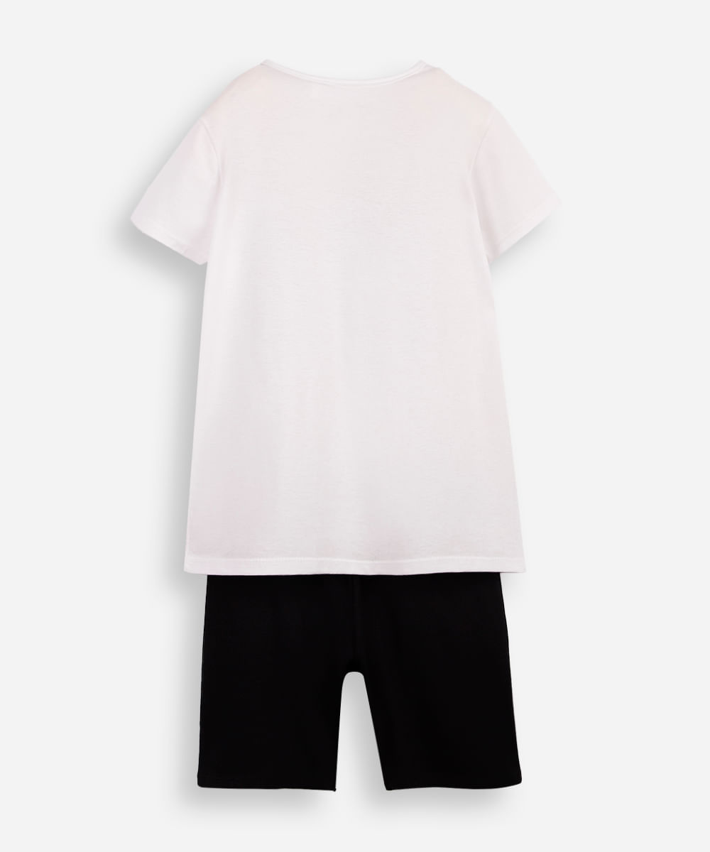 conjunto infantil pop kuromi off white