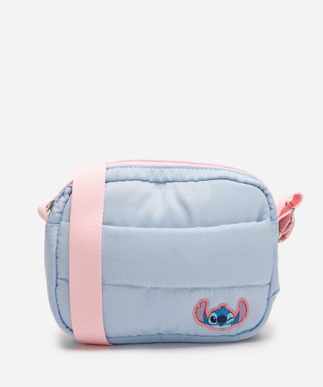 bolsa infantil sholder puffer stitch azul