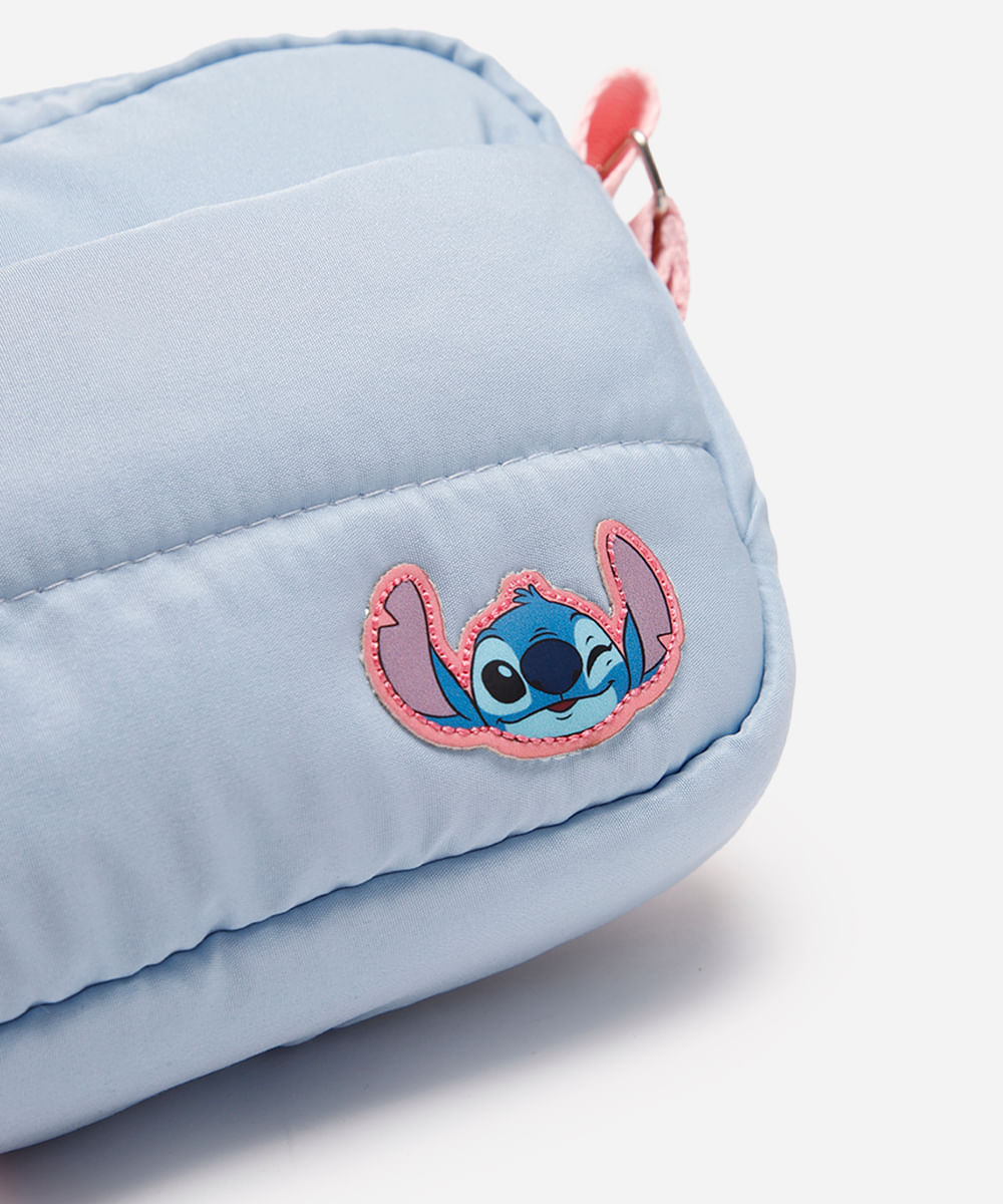 bolsa infantil sholder puffer stitch azul