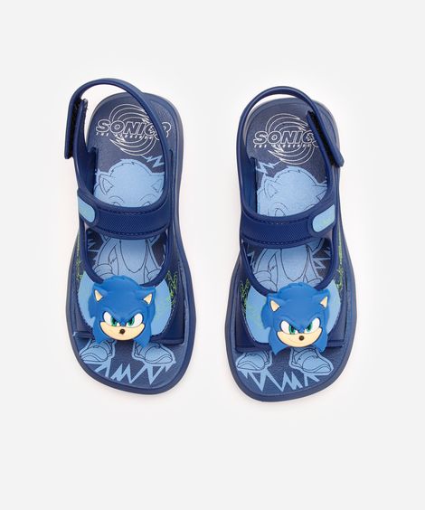 papete infantil sonic grendene azul