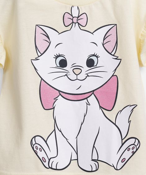 camiseta feminina marie laço com scrunchie amarela