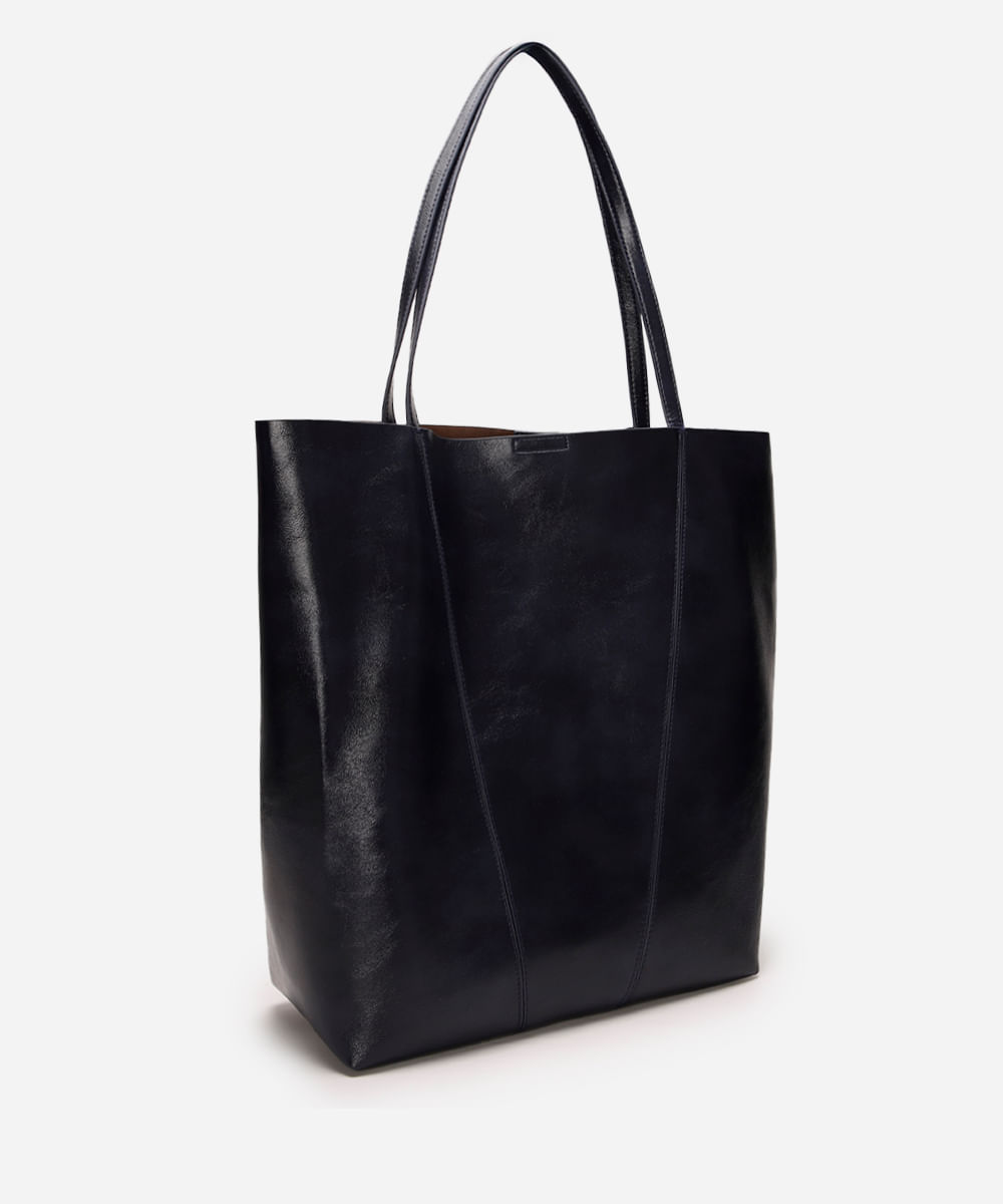 bolsa shopper com recortes azul