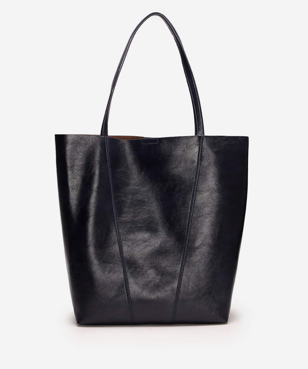 bolsa shopper com recortes azul