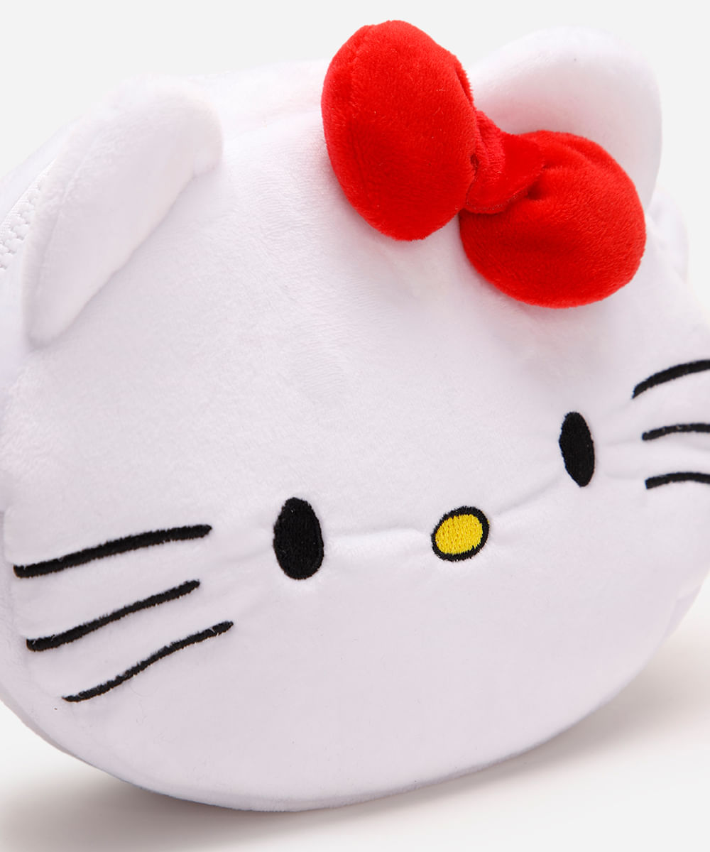 nécessaire de pelúcia hello kitty branca