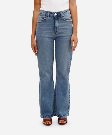 calça flare petit feminina jeans azul