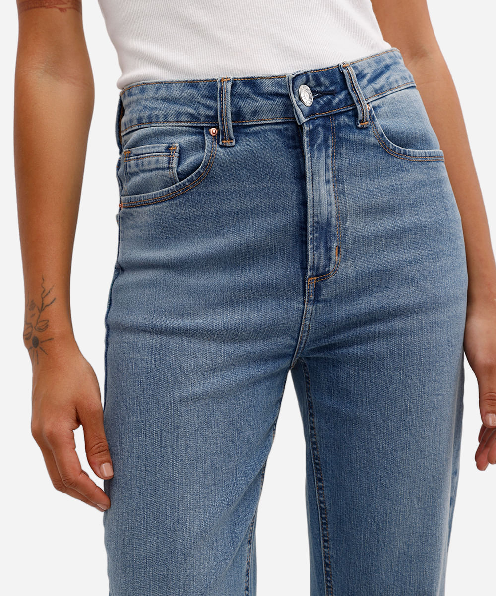 calça flare petit feminina jeans azul