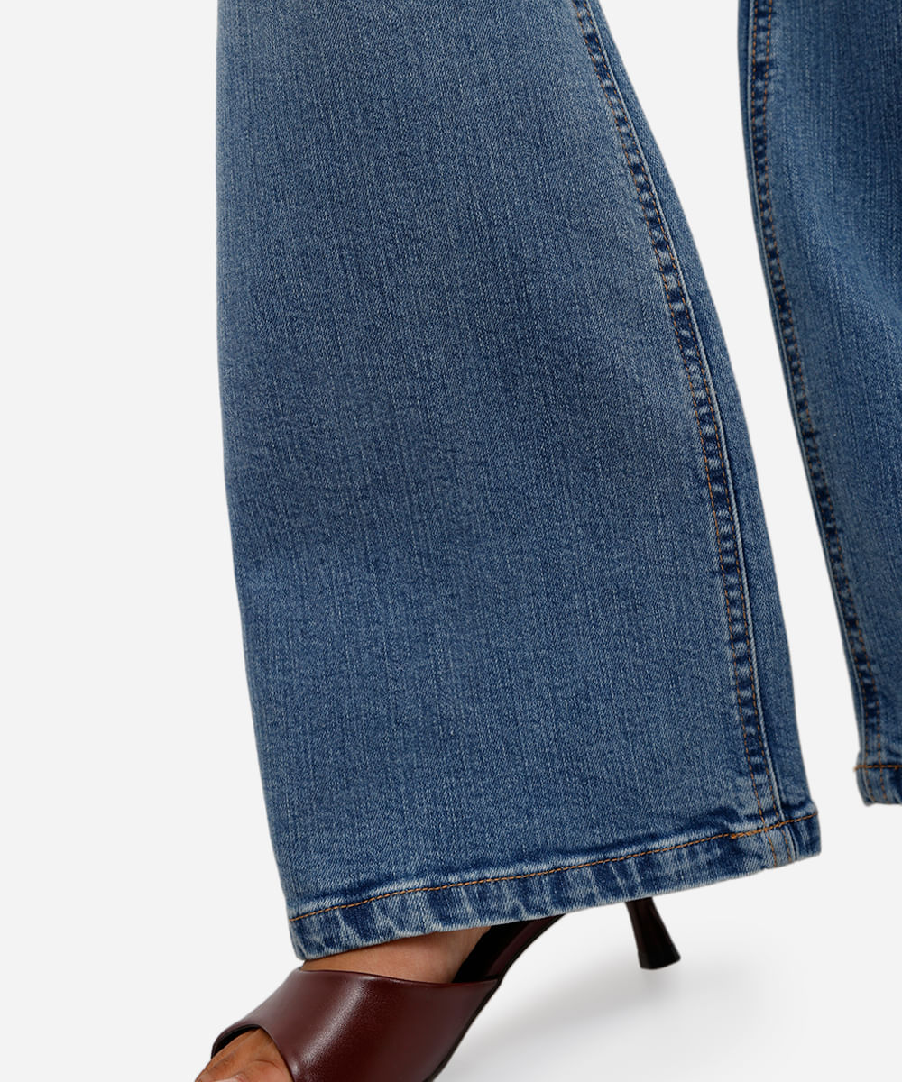 calça flare petit feminina jeans azul