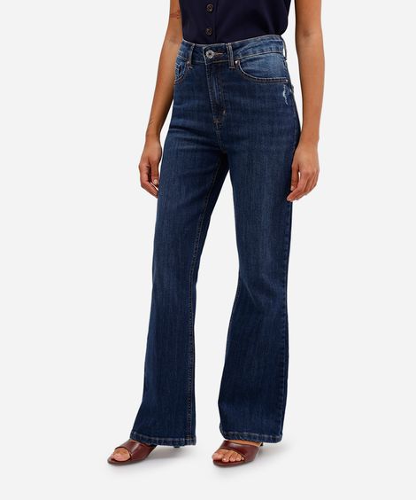 calça flare petit feminina jeans azul