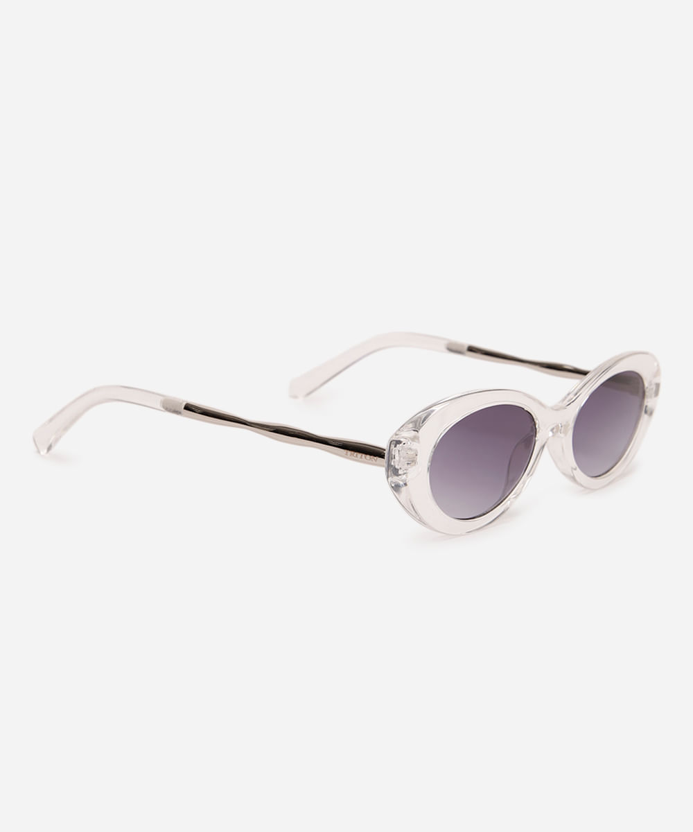óculos de sol oval triton transparente