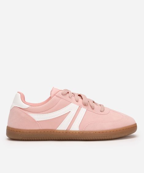 tênis bossa com recortes bicolor rosa