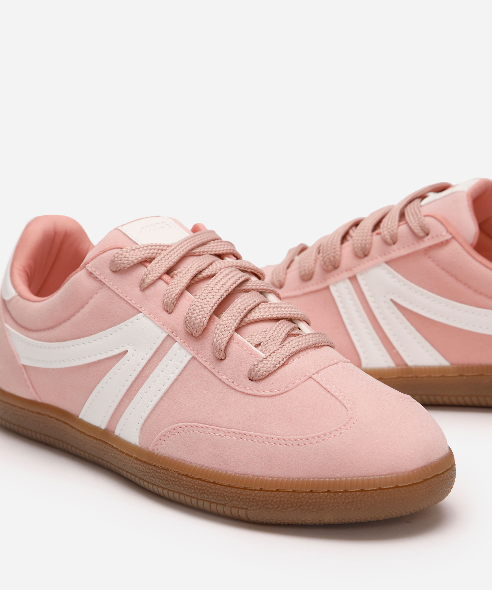 tênis bossa com recortes bicolor rosa