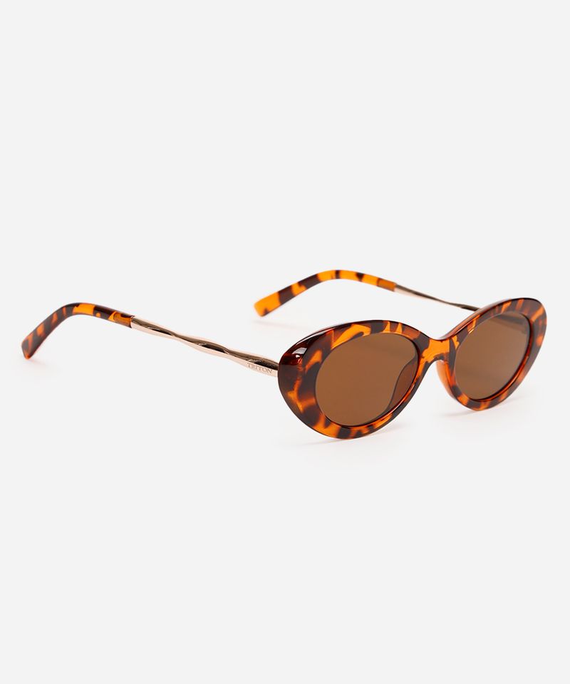 óculos de sol oval tartaruga triton marrom - Unico