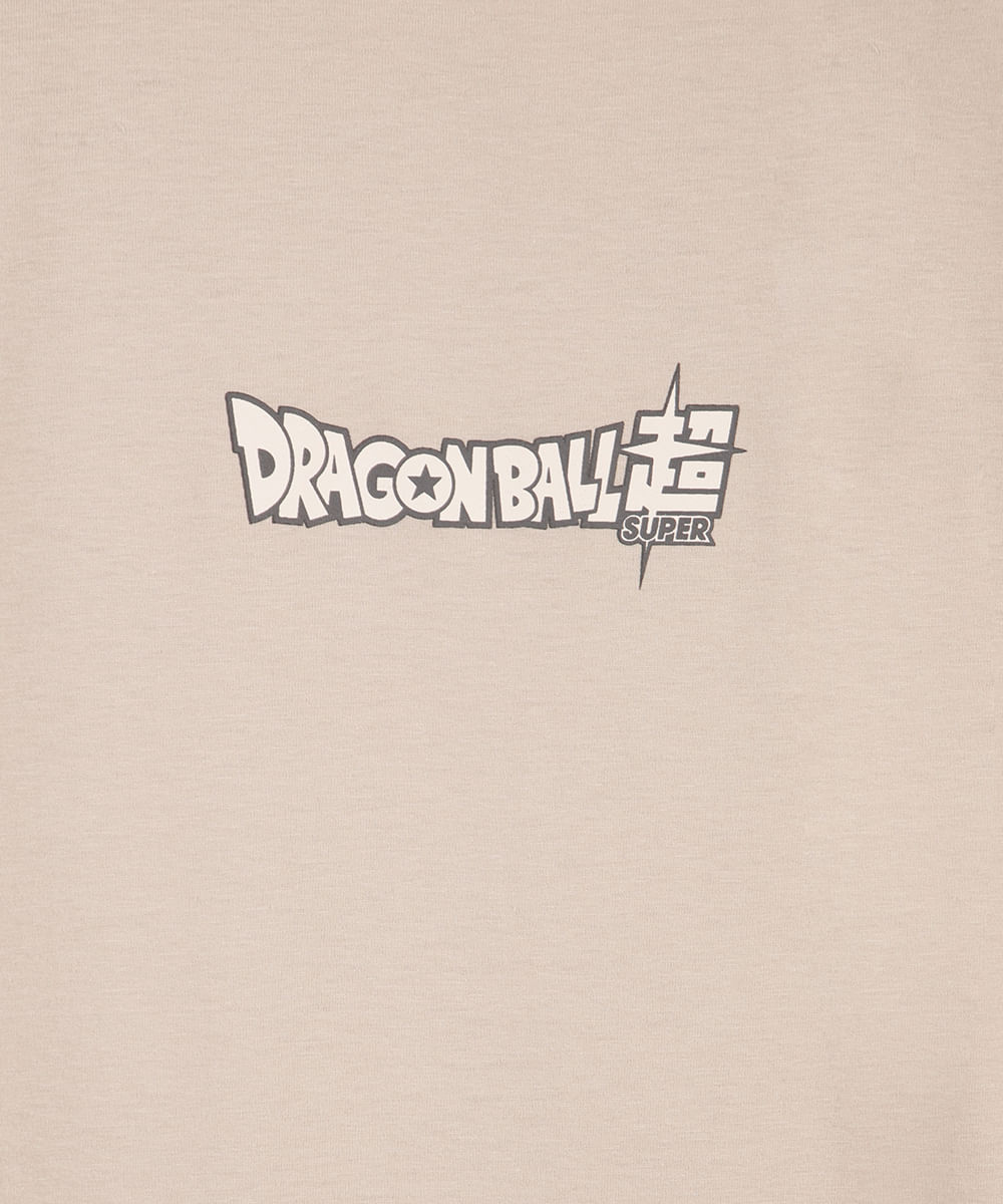 camiseta juvenil  dragon ball bege