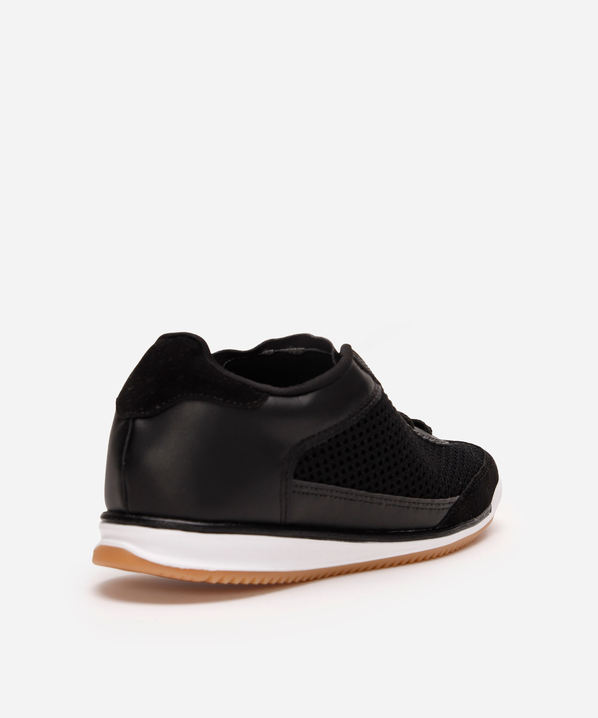 tênis feminino jogging com telinha preto