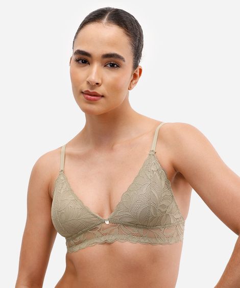 kit de 2 sutiãs triângulo de renda floral colorido