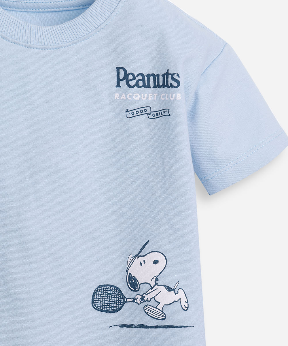 conjunto infantil curto snoopy  azul
