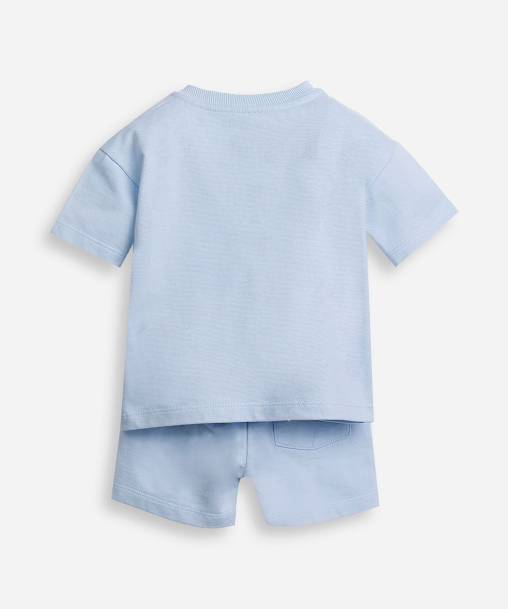 conjunto infantil curto snoopy  azul