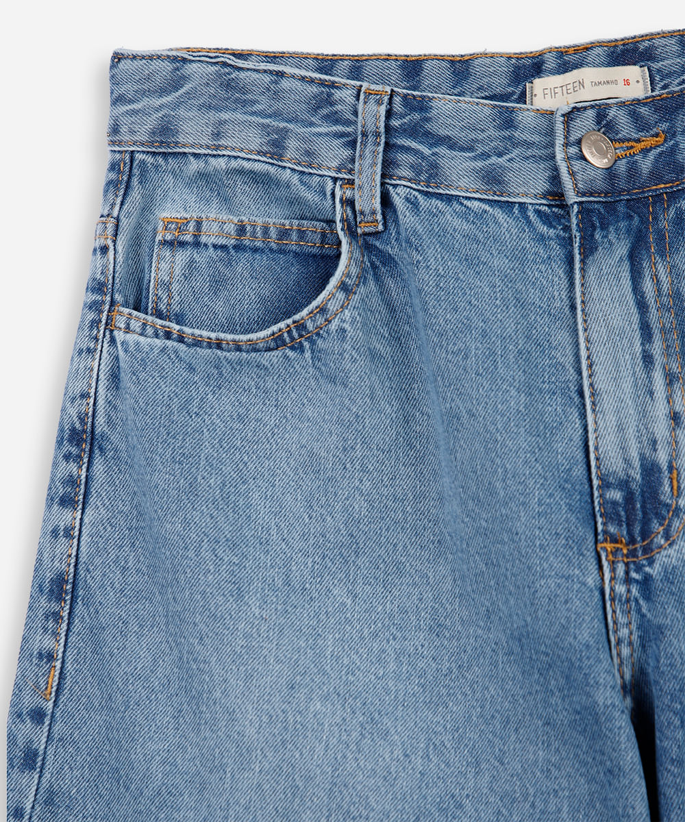 calça juvenil jeans azul