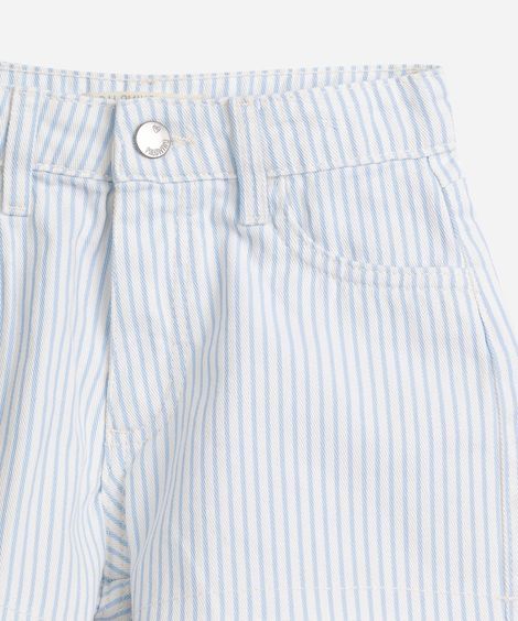 short infantil jeans listrado azul