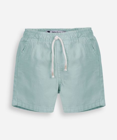 bermuda infantil sarja stone verde