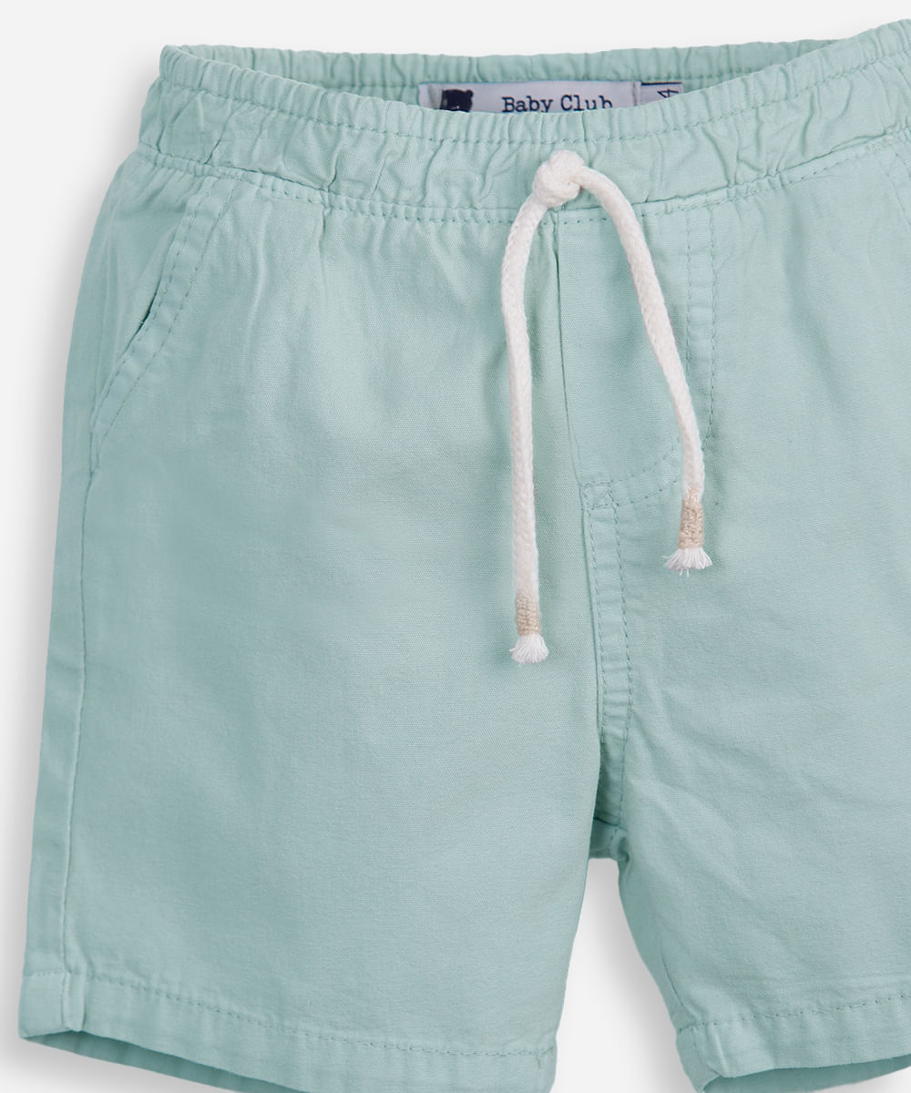 bermuda infantil sarja stone verde
