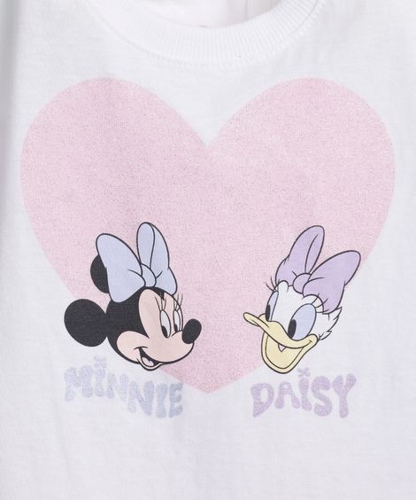 conjunto infantil minnie e margarida moletinho colorida