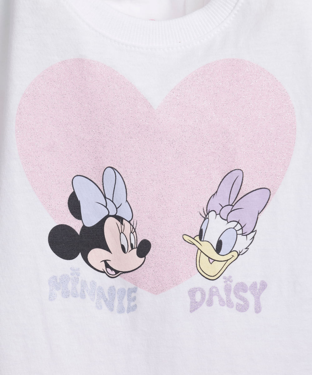 conjunto infantil minnie e margarida moletinho colorida